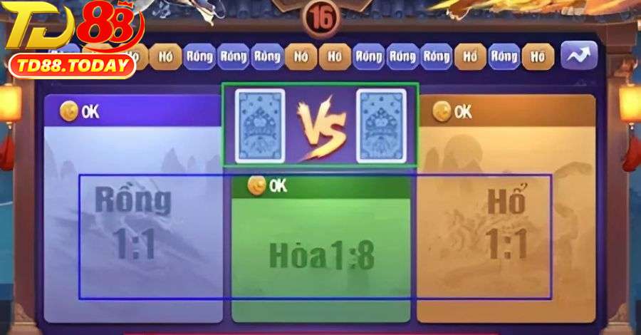 Rồng Hổ TD88 cung cấp nhiều cửa cược cho hội viên lựa chọn